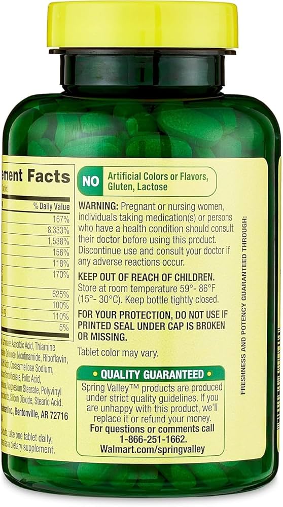 KarDian×SPI Vitamin C8 vab Spring Valley B-100 Complex Dietary Supplement Timed-Release
